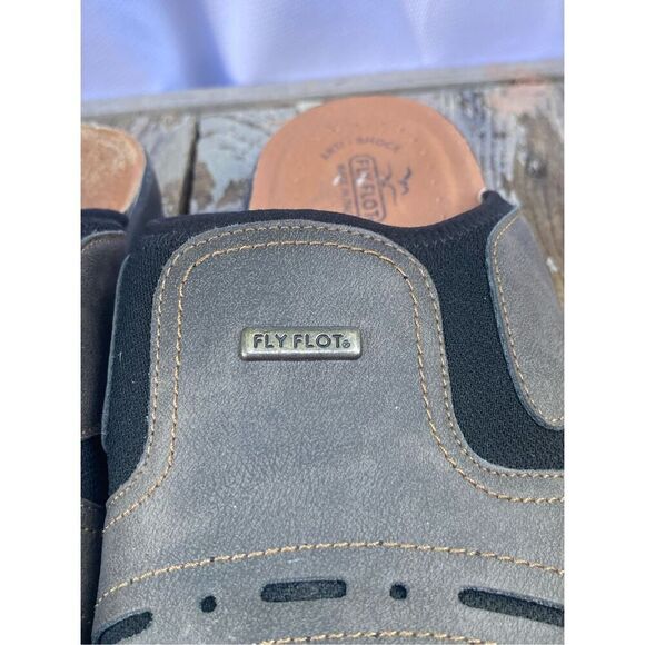 Fly Flot Men’s Size 11 (EU 45) Leather Slide Sandals Anti-Shock Made in Italy - Picture 4 of 10